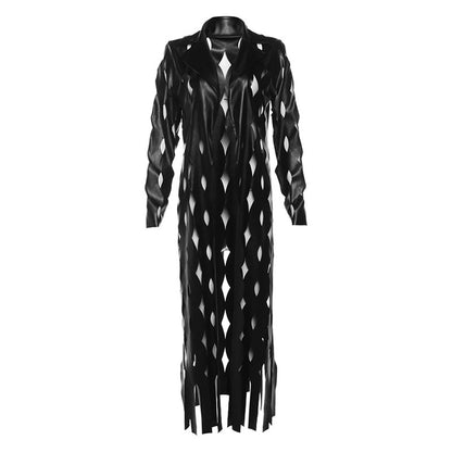 Women's Clothing Lapel Hollow Cardigan Trench Coat