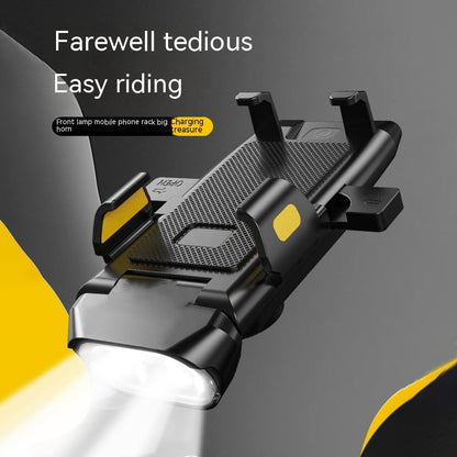Rechargeable Mountain Bike Mobile Phone Bracket Horn Headlight Outdoor Riding Mobile Power Bicycle Equipment