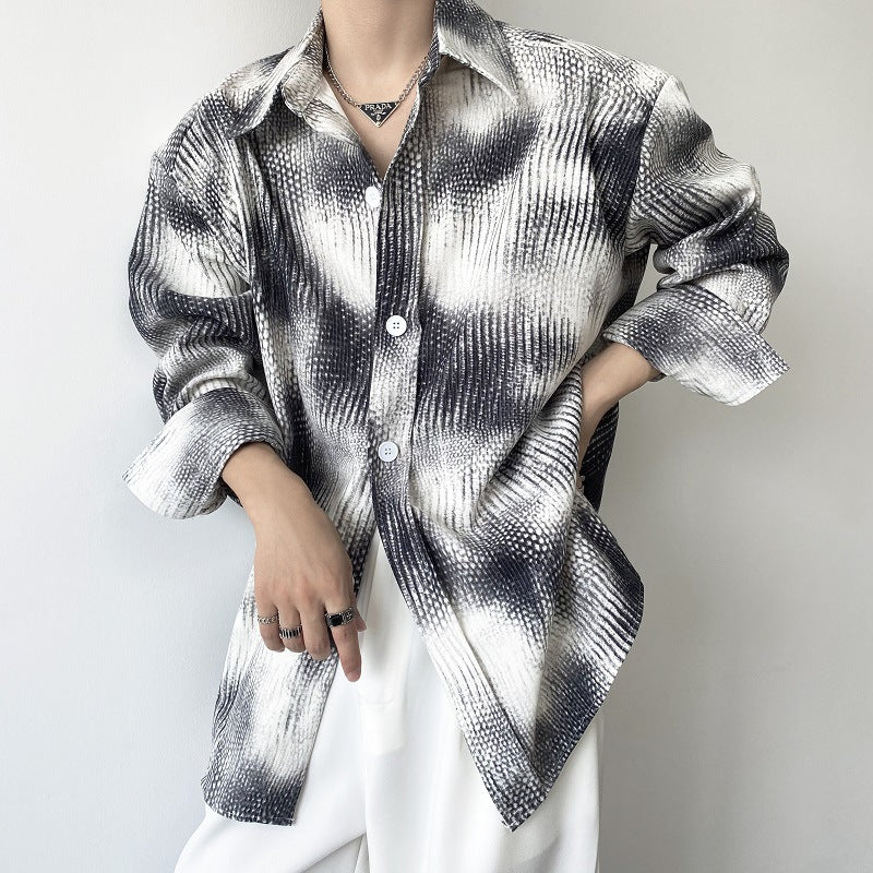 Men's Contrast Loose Lazy Shirt Top