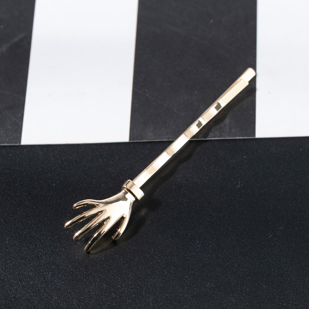 New Arrival Metal Skull Hand Hair Clips For Women Fashion