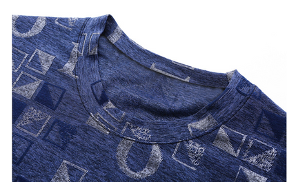 Gedrukte T-hemp Mans Langmou Onderhemp