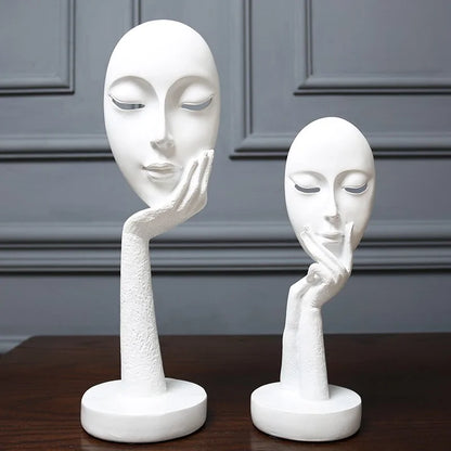3D Abstract Resin Sculpture Set for Tabletop Decor